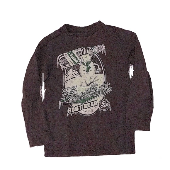 Gap Root Beer/winter theme long sleeve tShirt - Picture 2 of 5